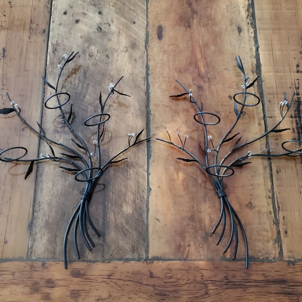 TWO UNIQUE MOUNTABLE VOTIVE CANDLE HOLDERS